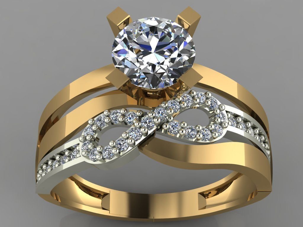 Verlobungsring Diamant engagement ring diamond Hochzeit gold 3D print model - Mito3D