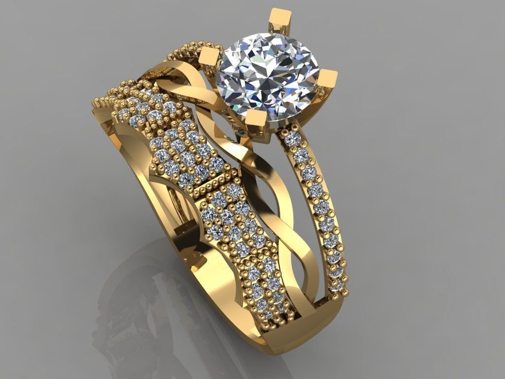Verlobungsring Diamant engagement ring diamond Schmuck Hochzeit 3D print model - Mito3D