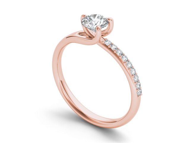 engagement ring diamond diamand 3D print model - Mito3D