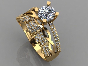 Verlobungsring Diamant engagement ring diamond Schmuck Hochzeit 3d print model - Mito3D