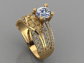 engagement ring diamant 3d drucken modell ringe 3dexport hochzeit 3d print model - Mito3D