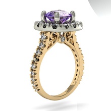 Verlobungsring hohen Details Schmuck engagement diamond bedruckbar ist hoch detail ring Ringe cad Hochzeit Edelsteine brillant exklusiv Mode gold rhiho cnc 3d print model - Mito3D