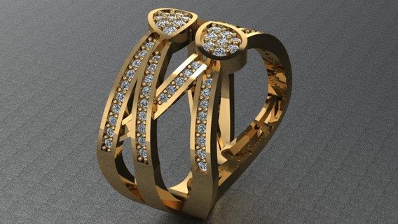 engagement ring set rings jewelry printable gold diamond silver jewellery wedding gem jewel shining precious usa 3dmodel 4mm stone 3d print model - Mito3D