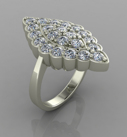 nişan yüzük Kadın yüzükler elmas mücevher takı altın gümüş düğün moda beyaz parlak angagem çap Solitaire 3D print model - Mito3D