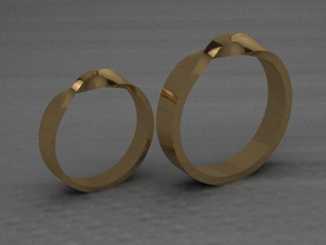 engagement twist ringe frei 3d drucken modell 3dexport ring gold 3d print model - Mito3D
