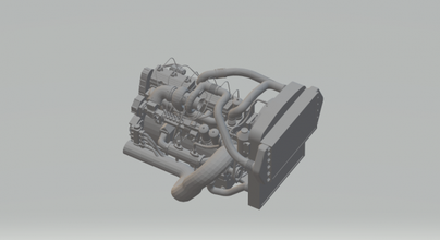 motor cummins 3d impresión modelo in vehículo 3dexport mack camión fundido presión ruedas calientes caliente rc rcmodel espacio coche vehiculo tamya gato volvo detroit 3d print model - Mito3D