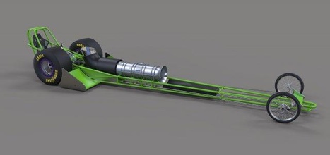 engine jet dragster 3d model in racing 3dexport drag race car vehicle bolid power 3d print model - Mito3D