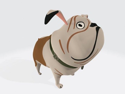 ingilizce bulldog hazır Yazdır heykel İngiliz buldozer ingiliz köpek gerçek köpekminyatür minyatürler figürinler Evcil Hayvan hayvanlar english Şirin Sanat heykeller gerçekçi realistic dog yazdırılabilir 3d print model - Mito3D