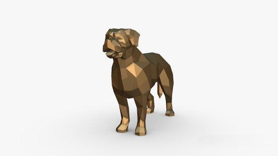 ingilizce mastıf hayvanlar Sanat hediye Yazdır düşük poli 3dprint hayvan dekor iç tasarım minyatürler heykel oyuncak karikatür çokgen Şirin 3d print model - Mito3D