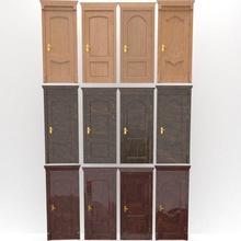 Entrada madera puerta colección diseños puertas conjunto pbr conjuntos diseño clásico oscuro choclate arce exterior interior 3d modelo fbx casa 3d print model - Mito3D