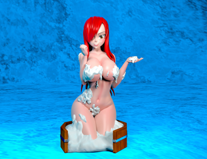 erza escarlate fada rabo monstros criaturas anime Design personagem conto fadas woman character quente 3d print model - Mito3D