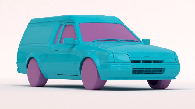 escorte 4thgen van coquille impression trousse voiture véhicule salon 90s 3dprint loisir imprimable scalemodel mkiv automobile 3D print model - Mito3D