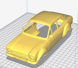 escort mk1 printable body car 3d print model in automotive 3dexport shell rc radio control miniz tamiya slot scalextric rally 3d print model - Mito3D