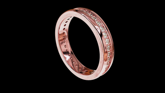 eternidad banda clásico anillo Roca anillos diamond ring jewelry rings joyería joya Boda brillante sólido oro plata libra esterlina compromiso amor normal convexo 3d print model - Mito3D