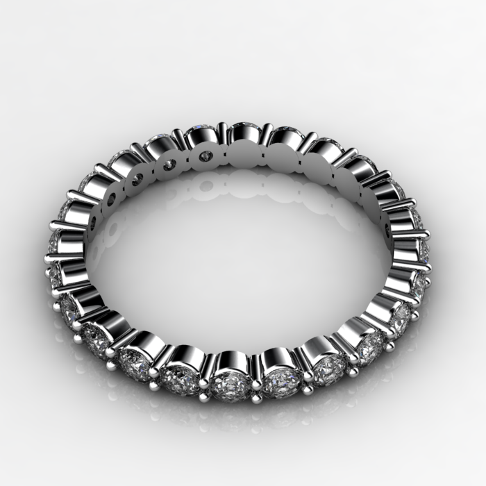 eternità diamante squillare gratuito 3d stampa modello in anelli 3dexport gioielleria 3D print model - Mito3D