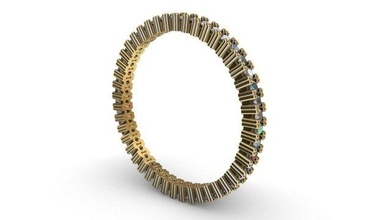eternity women ring - jewelry diamond printable gold fashion silver platinum gem prototyping design rings 3d print model - Mito3D