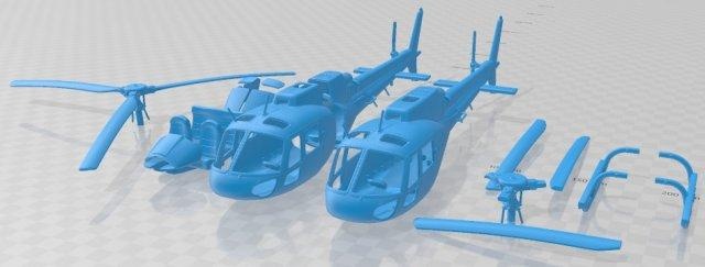 eurocopter as350 ba stampabile elicottero settore automobilistico aviazione volare micro passatempo diorama 3d print model - Mito3D