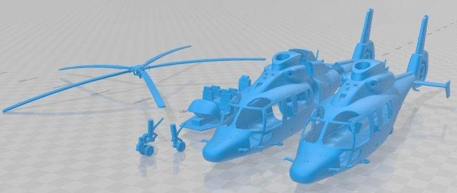 eurocopter ec 155 printable helicopter automotive aviation fly micro hobby diorama 3d print model - Mito3D