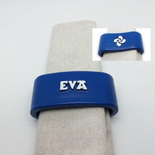 eva 3d napkin ring print model in 3dexport personalized names customizable 3d print model - Mito3D