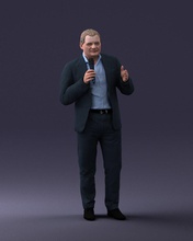 event leader 1024 3d print ready scan model polygon 3dprint human male realistic posed character people miniatures man woman child style success fashion beauty 3d print model - Mito3D
