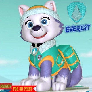 Everest pata patrulha 3d impressão modelo estatuetas pupa paw patrol cão cachorro animal 3dprint 3dprinting figura estátua anime desenho animado quadrinho arte Design personagem manga Patrulha 3d print model - Mito3D