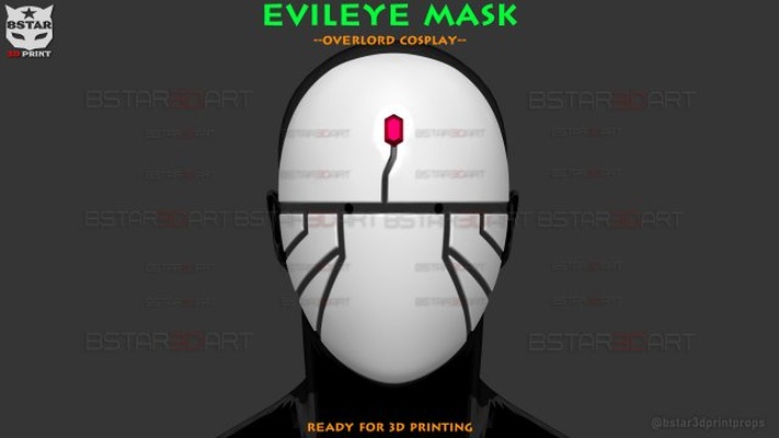 evileye mask - overlord cosplay 3d print model in toys 3dexport solo leveling costumes anime chainsaw man halloween ainz ooal gown helmet demiurge 3d print model - Mito3D
