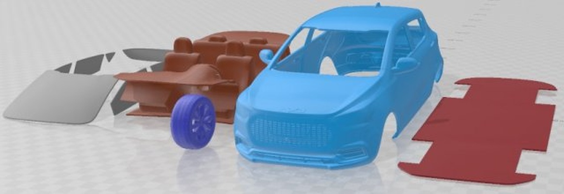 evo elektrisch 2022 druckbar wagen 3d drucken modell automobil 3dexport slot scalextric tamiya rc miniz hobby mikro druckguss 3d print model - Mito3D