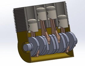 esempio semplice motore di ingegneria i giocattoli 3d print model - Mito3D