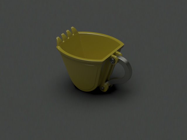 bagger scoop tasse gelb 3d drucken modell zubehör 3dexport kaffee druckbar 3D print model - Mito3D