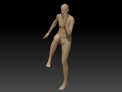 exerçant pose2 libre homme 3d print model - Mito3D