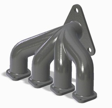 exhaust manifold 3d print model in engineering 3dexport tubular collector gas cars printable mechanical pipe headers gases creo solidworks catia high-quality 3d print model - Mito3D