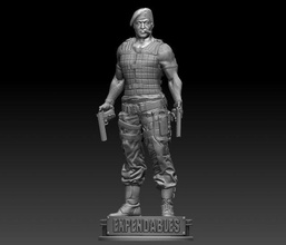 expendables stallone sylvester 3d model ready print sculptures rocket rocky balboa silvester boxing miniatures figurines printable statue ballistic obstacle 3d print model - Mito3D