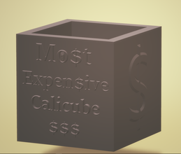 coûteux étalonnage cube 3d impression modèle in 3dexport luxe bijoux riches or gadget outil 3dprint diamant argent exclusif dollar outils art challenger 3d print model - Mito3D