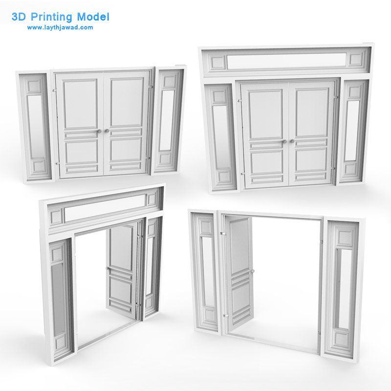 externe Tür diorama 3d bedruckbar ist Tor Spiel Haus intern miniaturen skalieren 3D print model - Mito3D