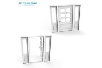 externo puerta 3d impresión modelo in 3dexport juego portón diorama imprimible casa interno miniaturas escala 3d print model - Mito3D