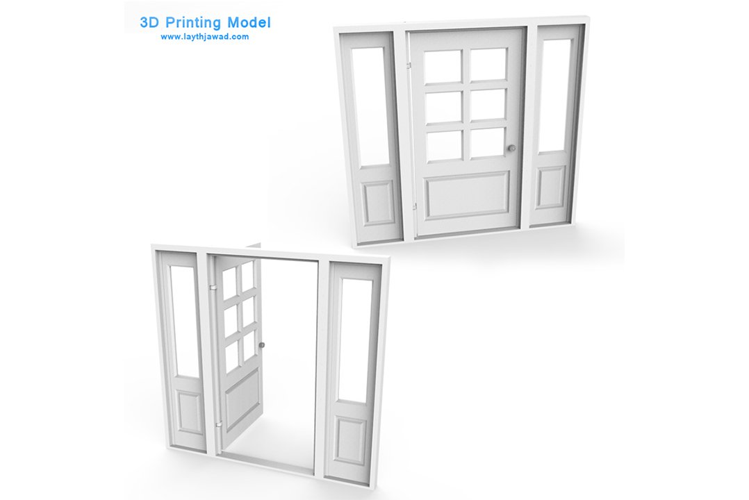 external door game gate diorama 3d printable house internal thumbnails scale 3D print model - Mito3D