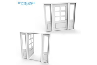 dış kapı oyun kapısı diorama 3d yazdırılabilir ev iç küçük resimler ölçek 3d print model - Mito3D