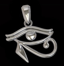 œil of horus pendentif 3d impression modèle in pendentifs 3dexport egypte bijoux argent or collier 3d print model - Mito3D