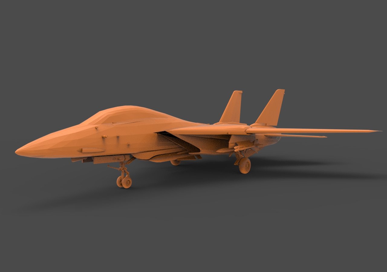 f 14 gato 3d impresión modelo in vehículo 3dexport f14 14d combate aeronave combatiente jet militar armada aire avión fuerza guerra grumman supersónico interceptador cabina 3D print model - Mito3D