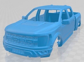 f-150 raptor 2021 printable body car 3d print model in automotive 3dexport slot scalextric tamiya rc miniz hobby micro crawler 3d print model - Mito3D