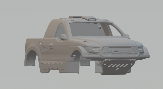 f150 kısa ralli araç döküm slotcar Sıcak tekerlekler minyatürler yuva Yazdır basılı 3D print model - Mito3D
