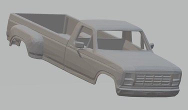 f350 printable body truck 3d print model in automotive 3dexport car shell rc radio control miniz tamiya slot scalextric 3d print model - Mito3D