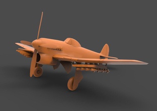 f6f hellcat fighter plane aircraft ww2 war grumman allied 3d print model - Mito3D