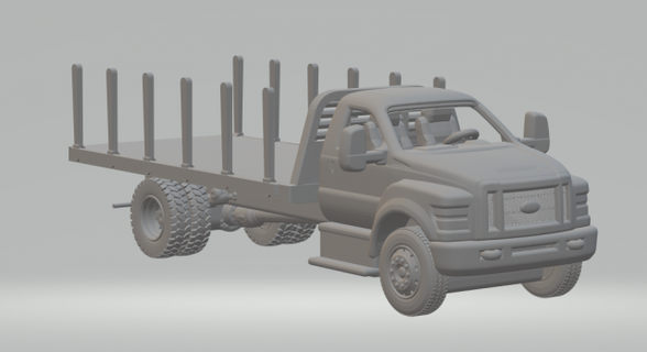 f750 flatbed vehicle diecast hotwheels slotcar hot wheels toys h0 ho truck 3d print model - Mito3D
