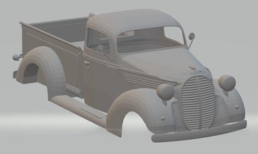 f 100 - 1939 printable body truck 3d print model in automotive 3dexport slot scalextric tamiya rc radio control shell crawler 3d print model - Mito3D
