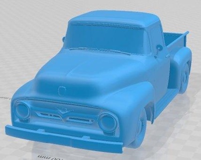 f 100 1956 printable car automotive diorama modeling hobby solid scale model 3d print model - Mito3D