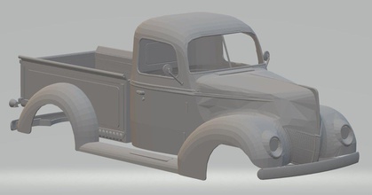 f 100 supernats 1938-1940 printable body truck 3d print model in automotive 3dexport shell rc radio control slot scalextric tamiya 3d print model - Mito3D