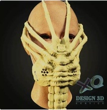facehugger maschera viso scorcher 3d stampa modello in scultura 3dexport 3d print model - Mito3D
