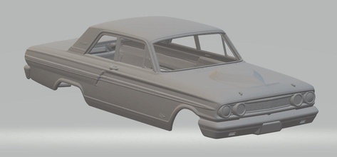 fairlane thunderbolt 1964 druckbare Körper Auto bedruckbar ist slot scalextric rc tamiya 1-24 1-32 3d print model - Mito3D