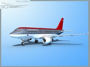 falcon3d a319 northwest airlines 3d model in commercial 3dexport airplane aircraft airliner plane transport passenger modern twin jet civil civilian a320 a321 a318 airbus 3d print model - Mito3D